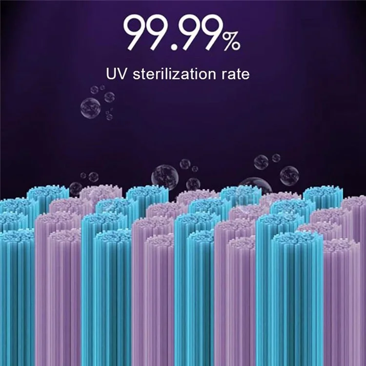 Stérilisateur de brosse à dents portable aux ultraviolets Rechargeable Mini Boîte de stérilisation aux UV pour la maison/les voyages - Rose