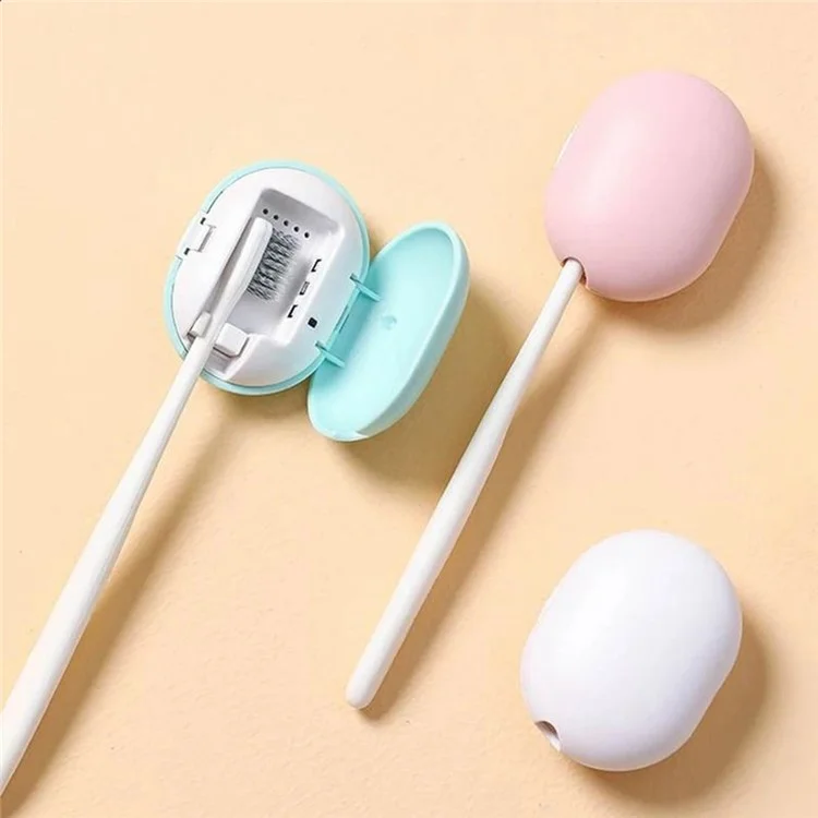 Stérilisateur de brosse à dents portable aux ultraviolets Rechargeable Mini Boîte de stérilisation aux UV pour la maison/les voyages - Rose