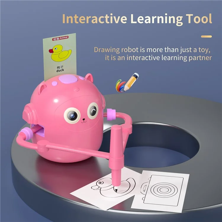 Robot Educativo da Disegno per Bambini - Giocattolo Interattivo di Apprendimento per lo Sviluppo Infantile - Blu