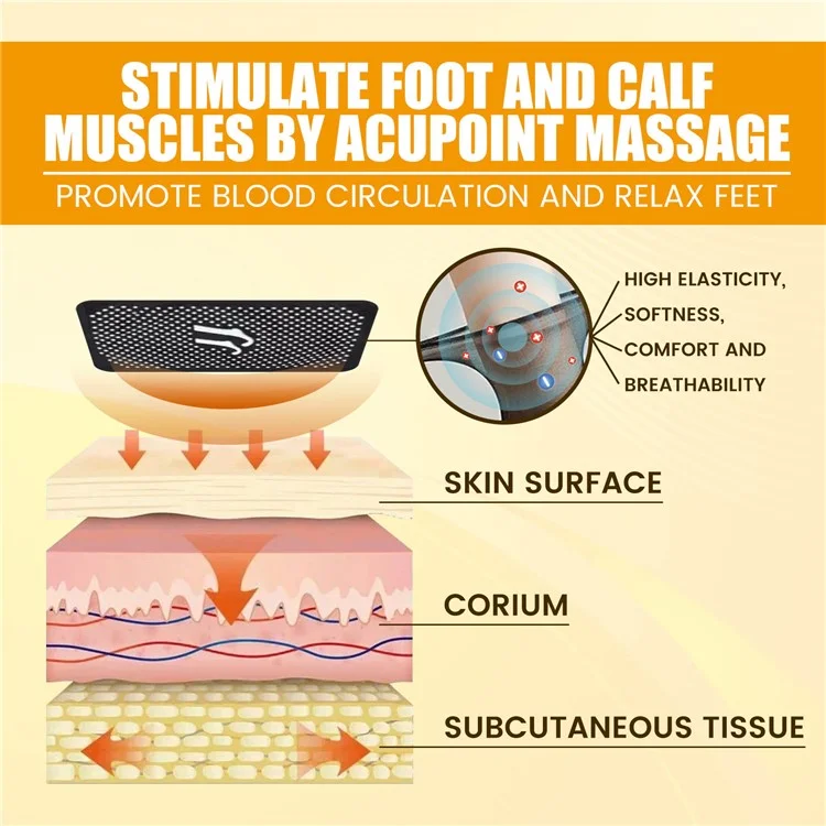 SOUTH MOON SOA08-A087-1-BK1 Ionic Body Shaping Stretch Socks Fatigue Relief Foot Care Socks