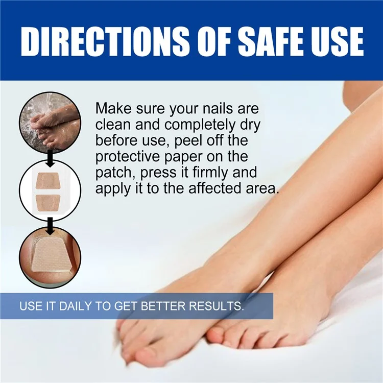XIMONTH XIB05-A006-32-BU1 32Pcs Fungal Nail Patches Ingrown Toenail Overnight Repair Treatment