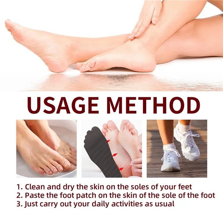 XIMONTH XIA03-A005-5-RD1 5 Paires de Patchs de Massage Acupoints pour Soulager le Gonflement Veineux et Prendre Soin des Pieds