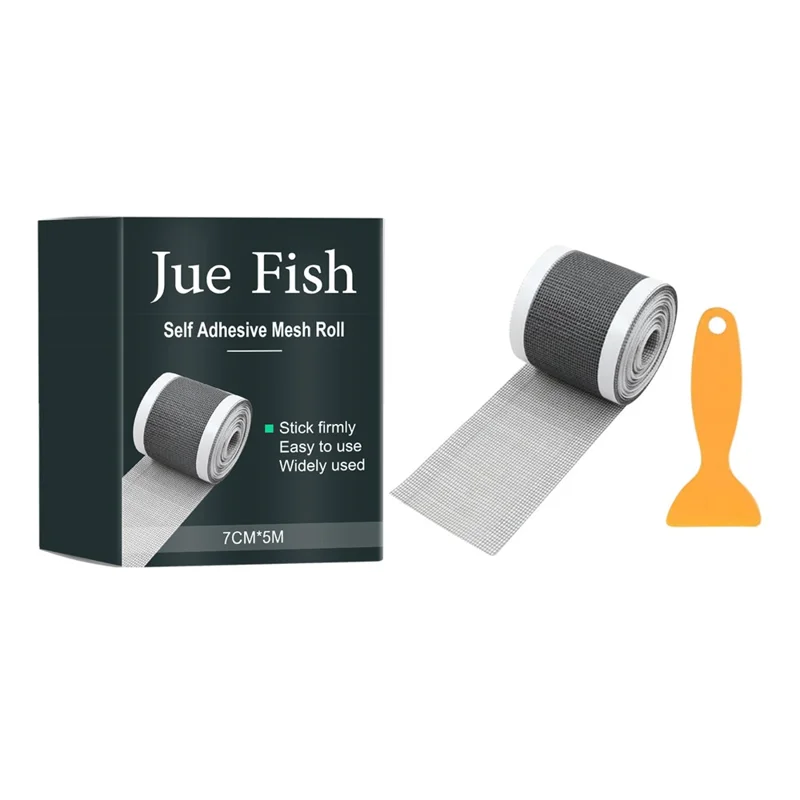 JUE-FISH JUC08-A003-1-BU1 500cm Anti Clog Self Adhesive Mesh Roll for Drain Filter Screen Repair Sink Strainer