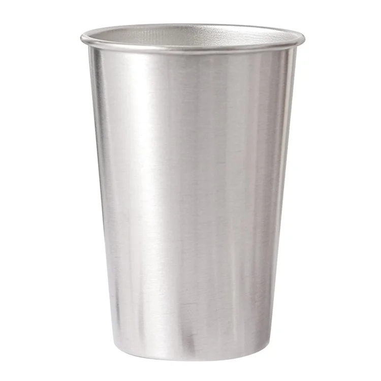 Mug en acier inoxydable 304 de 500 ml pour bière et café, tasse conique pour la maison et le camping extérieur (sans BPA, non FDA)