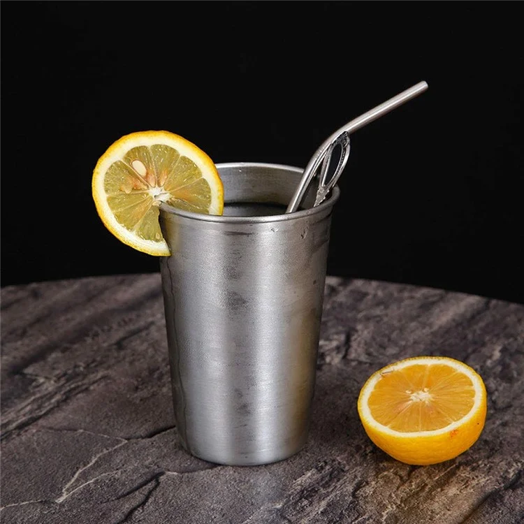 Mug en acier inoxydable 304 de 500 ml pour bière et café, tasse conique pour la maison et le camping extérieur (sans BPA, non FDA)