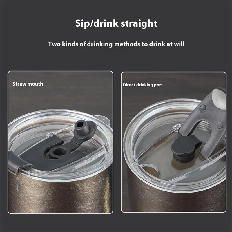 360ml Pure Titanium Double Wall Beer Mug Insulated Frost Flower Design Hot Cold Drinks Cup (BPA Free, No FDA) - Blue