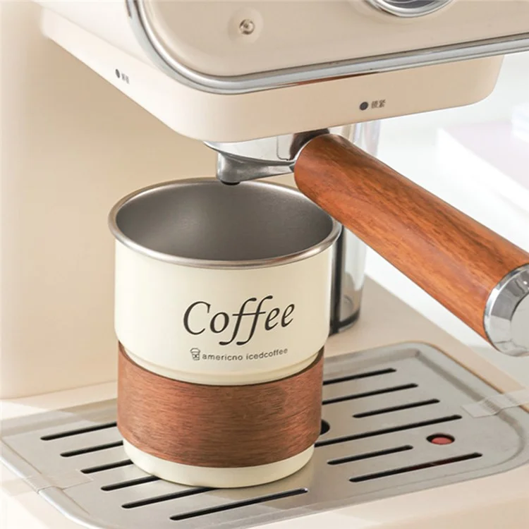 Caneca de Café em Aço Inoxidável 304 de Camada Única para Camping Externo com Capa, Tampa e Canudo (Livre de BPA, Sem FDA) - Bege