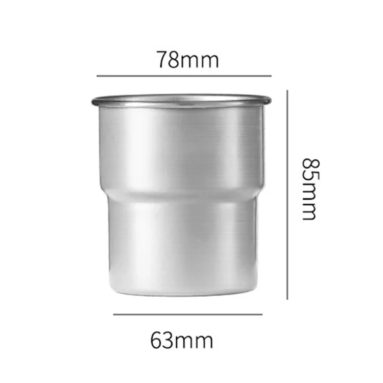 Caneca de Café em Aço Inoxidável 304 de Camada Única para Camping Externo com Capa, Tampa e Canudo (Livre de BPA, Sem FDA) - Bege