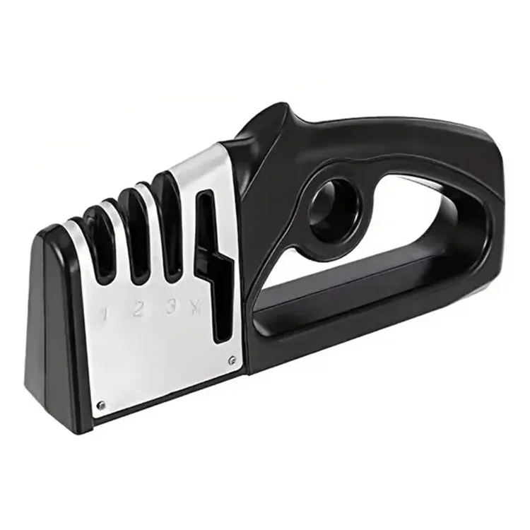 Coltello da Cucina Multiuso 4 in 1 con Affilatore Rapido Manuale Multi-Stadio