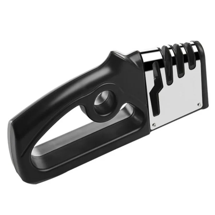 Coltello da Cucina Multiuso 4 in 1 con Affilatore Rapido Manuale Multi-Stadio