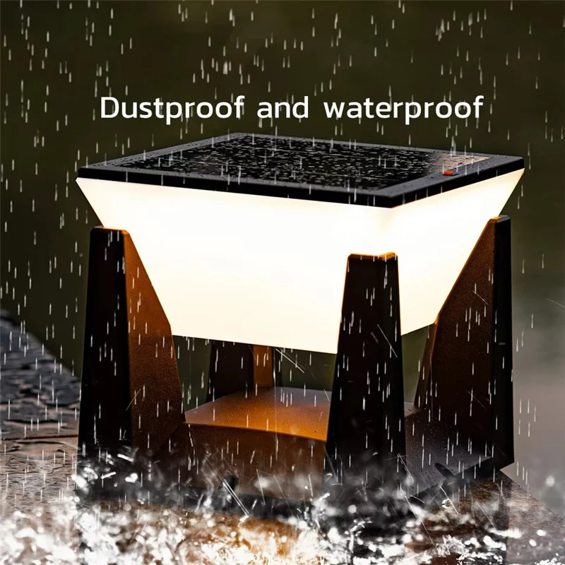 Solar Wall Light Outdoor Waterproof 3 Color Modes Garden Lighting Decorative Ambiance Lamp Square Small