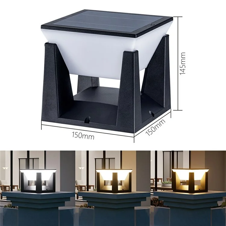 Solar Wall Light Outdoor Waterproof 3 Color Modes Garden Lighting Decorative Ambiance Lamp Square Medium