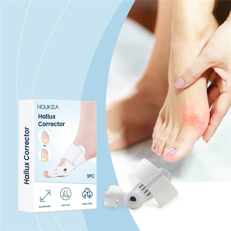 HOUKEA HK-B05-0044-01 Toe Care Separator Bunion Corrector Adjustable Comfortable Foot Support