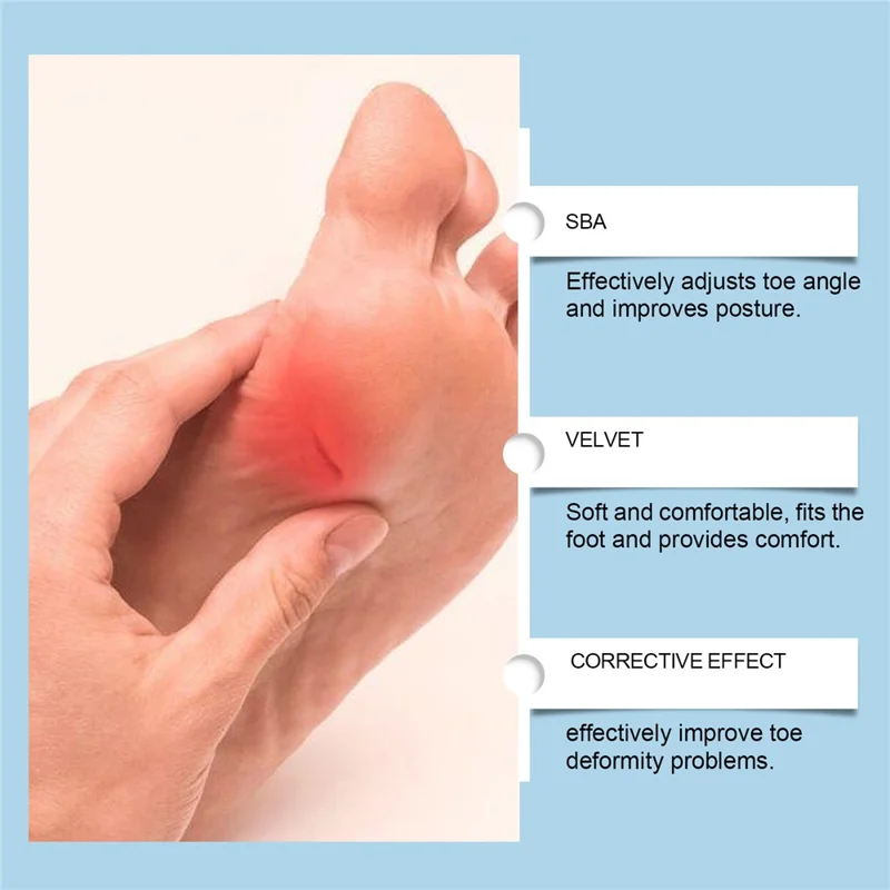 HOUKEA HK-B05-0044-01 Toe Care Separator Bunion Corrector Adjustable Comfortable Foot Support