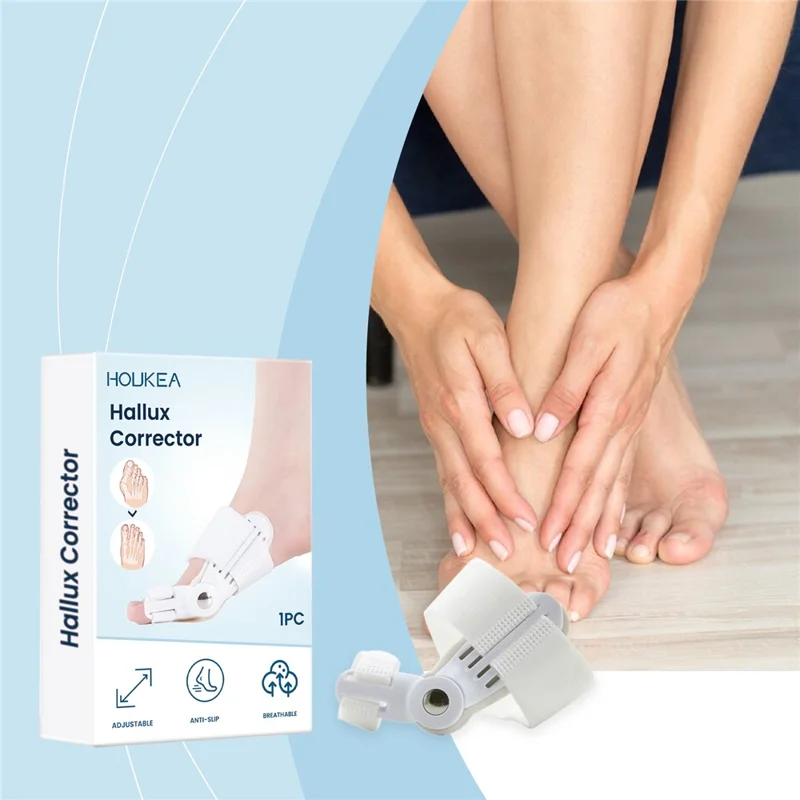 HOUKEA HK-B05-0044-01 Toe Care Separator Bunion Corrector Adjustable Comfortable Foot Support