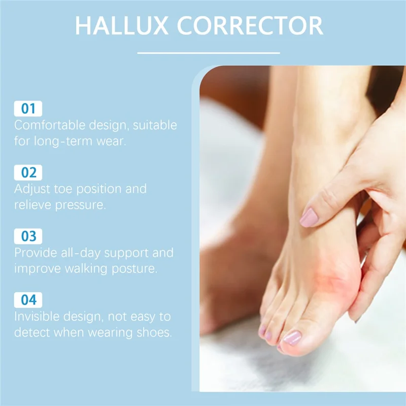 HOUKEA HK-B05-0044-01 Toe Care Separator Bunion Corrector Adjustable Comfortable Foot Support