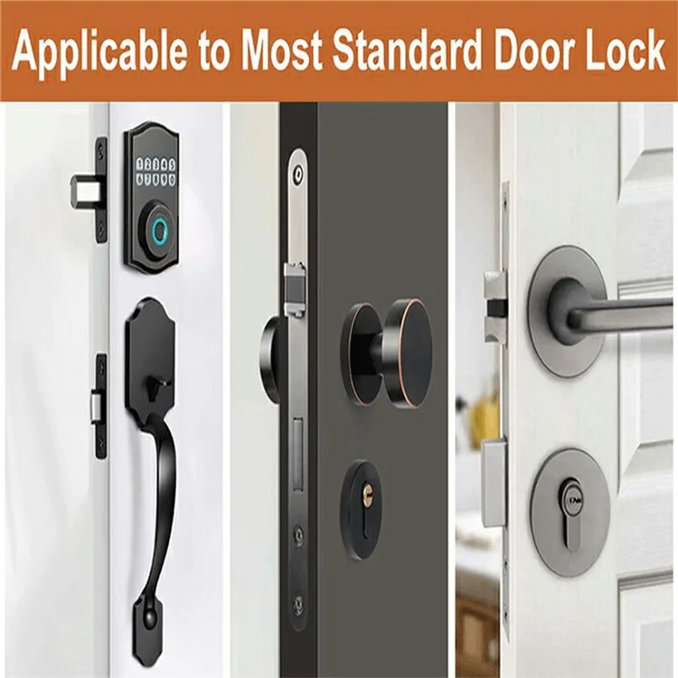 Heavy Duty Doors Metal Latch Plate Reinforcer Double Hole Strike Plate Security Latch Sheet - White