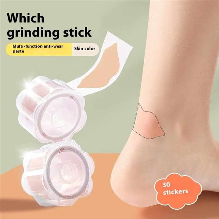 30 Pezzi di Cuscinetti per Tacco Alto Protettori per Dita del Piede Gel Pad Anti Vesciche per Scarpe - Colore Pelle