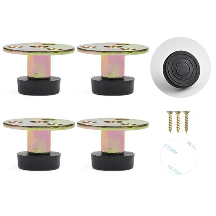 Nº 1 4 PCS Elevadores de móveis Pés ajustáveis Almofadas de aumento de altura para pernas de mesa, cama e cadeira Sem necessidade de perfuração