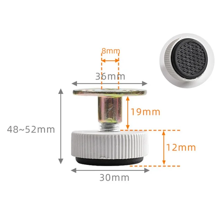 No. 6 4Pcs Furniture Leg Risers Adjustable Height Increasing Pads For Table Bed Chair Legs Elevators No Drilling Required