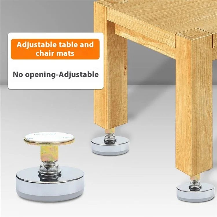No. 6 4Pcs Furniture Leg Risers Adjustable Height Increasing Pads For Table Bed Chair Legs Elevators No Drilling Required