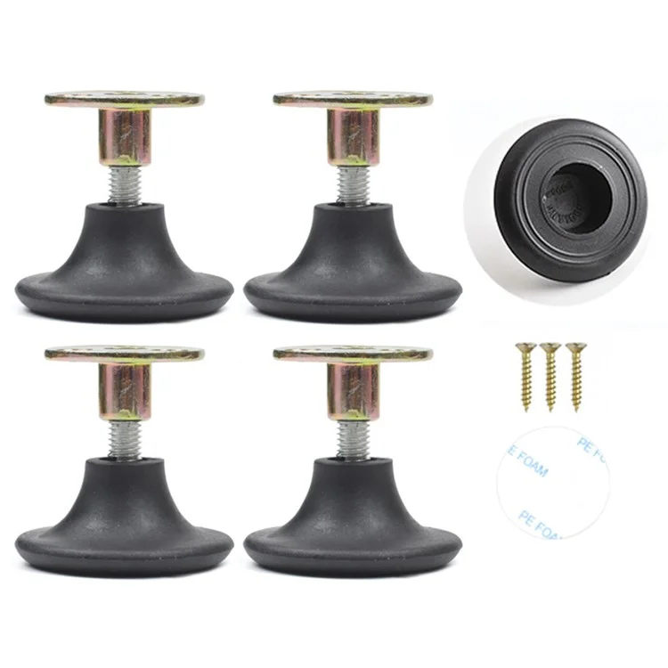 No. 7 4 Peças de Elevadores de Pernas de Móveis Altura Ajustável Almofadas de Aumento para Pernas de Mesa, Cama e Cadeira, Sem Necessidade de Furar