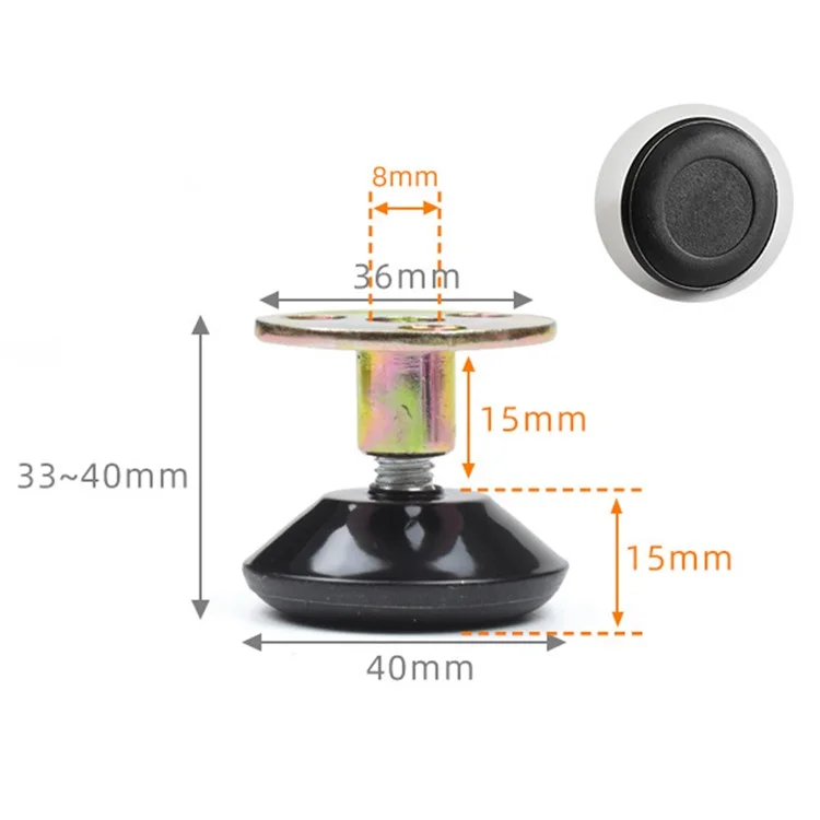 No. 11 4 Peças Elevaçao de Móveis Pés Ajustáveis Altura Aumentando Almofadas Para Mesa Cama Cadeira Pernas Elevadores Sem Perfuração Necessária