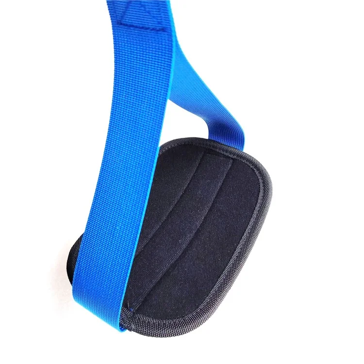Leg Lifter Strap with Padded Handle for Hemiplegia Hip Knee Recovery Training Mobility Aid - Blue