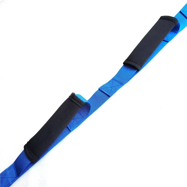 Leg Lifter Strap with Padded Handle for Hemiplegia Hip Knee Recovery Training Mobility Aid - Blue