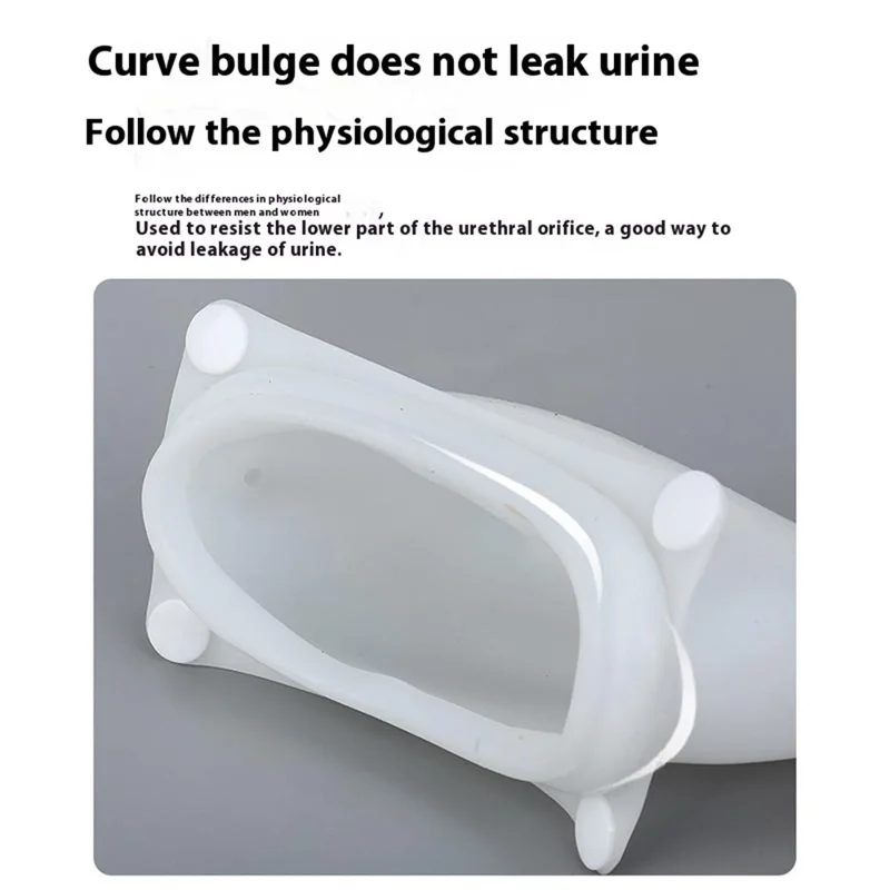 Wearable Urine Bag Silicone Urine Collector Wearable Pee Holder with Catheter for Incontinence Bedridden - Elderly / Grey
