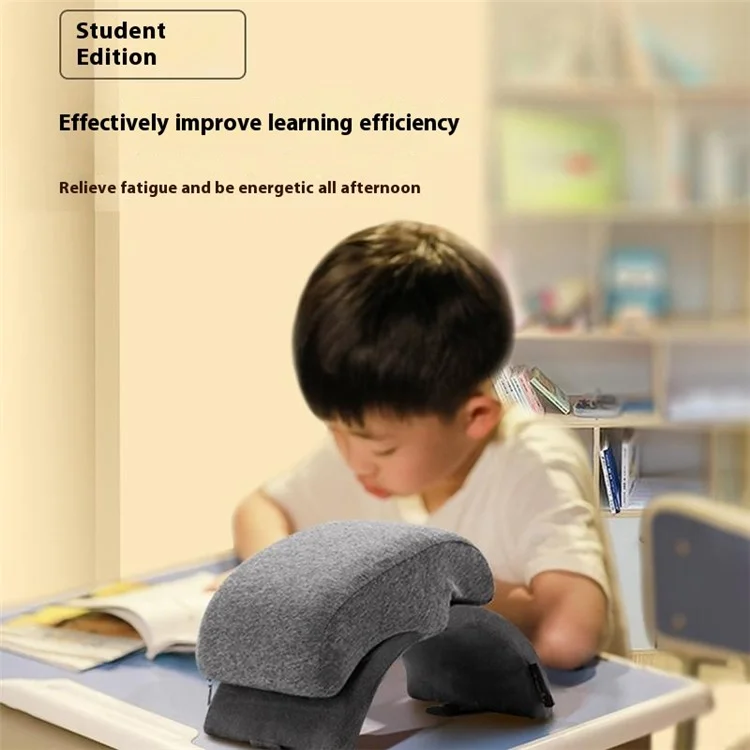 Cuscino Pieghevole in Memory Foam per Riposino in Ufficio, Supporto Ergonomico ad Arco per Bracciolo, Taglia L - Grigio Scuro