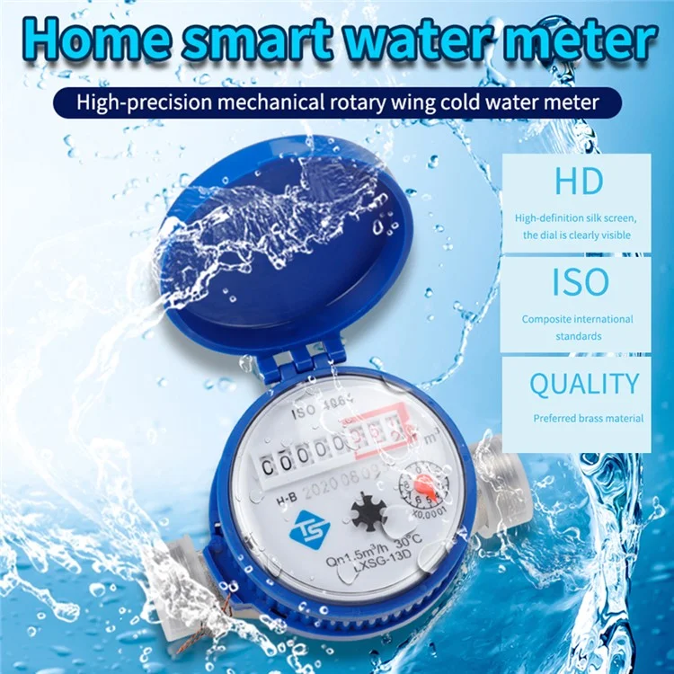 Household Water Meter Mechanical Rotary Wing High Precision Pointer Counter Measurement Tool
