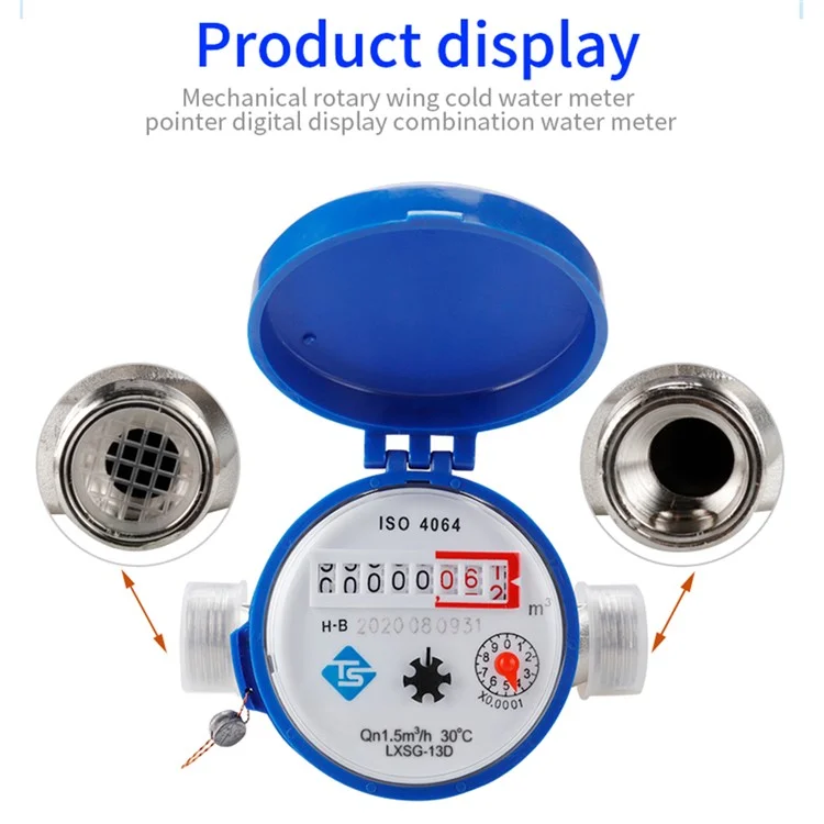 Household Water Meter Mechanical Rotary Wing High Precision Pointer Counter Measurement Tool