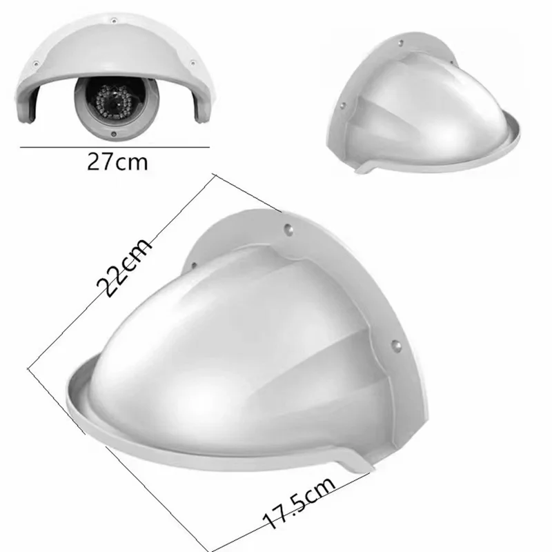 Security Camera Rain Cover Camera Sun Shield Outdoor Camera Protective Roof for Dome Type Surveillance Camera