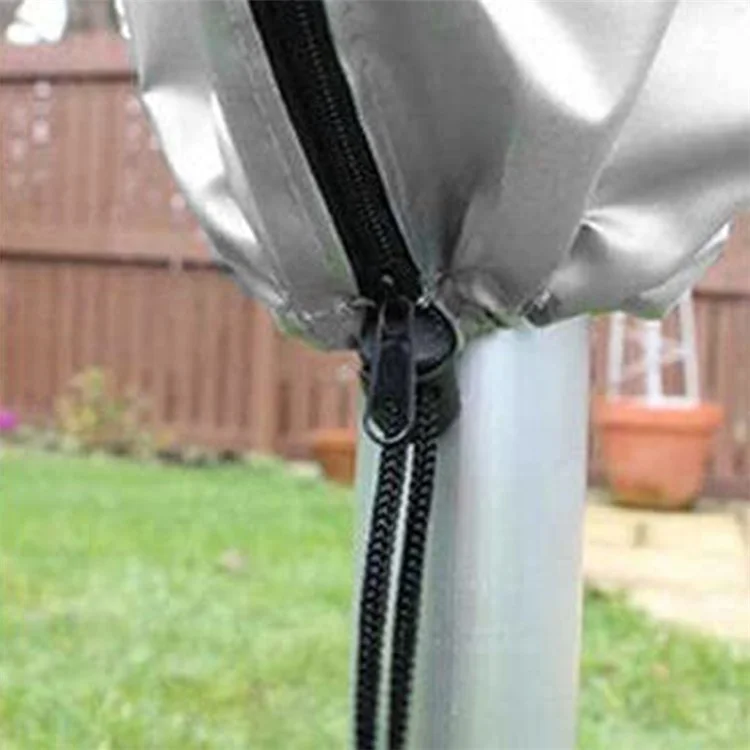 420D Oxford Stoff Wasserdichte Abdeckung für drehbaren Schirm Wäscheständer Outdoor Drehbare Wäscheleine Staubschutz - Silber