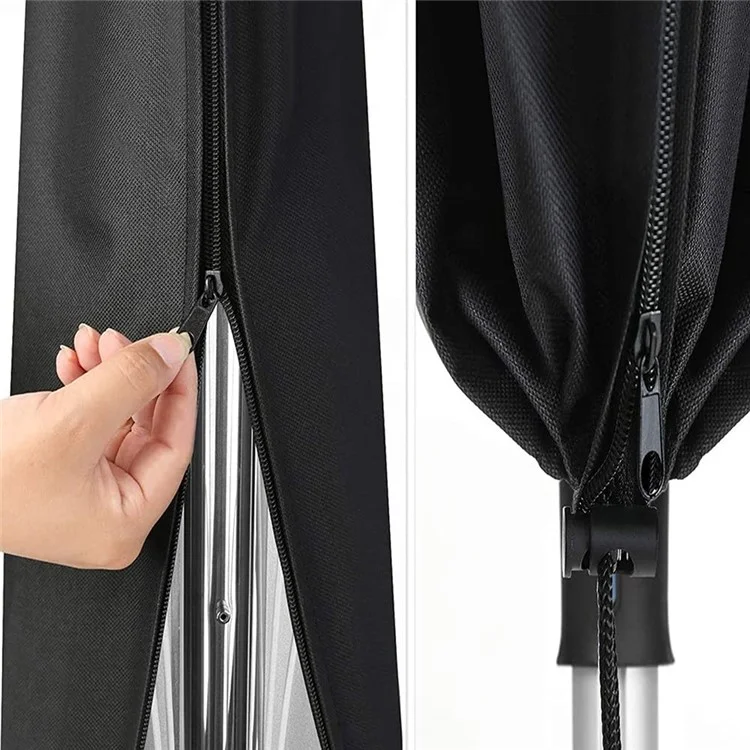 420D Oxford Stoff Wasserdichte Abdeckung für drehbaren Schirm Wäscheständer Outdoor Drehbare Wäscheleine Staubschutz - Silber