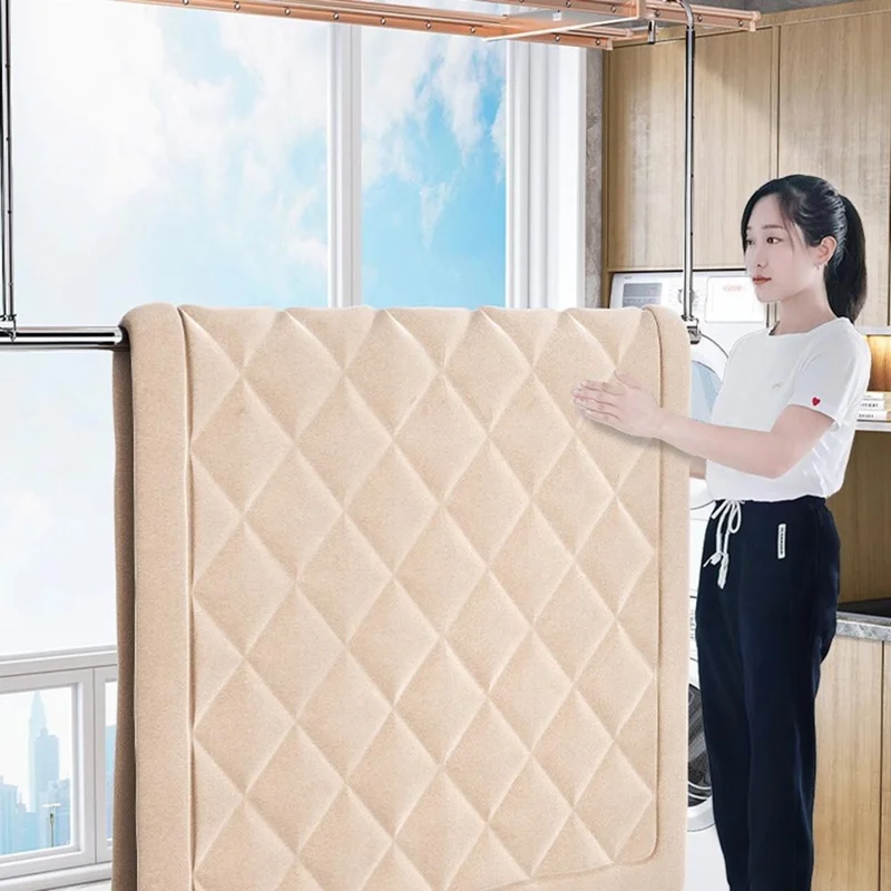 KB02C Retractable Clothes Drying Rack For Balcony Indoor Stainless Steel Laundry Rod Adjustable 4 Levels 105-200cm