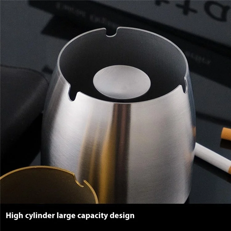 Stainless Steel Ashtray Thickened Cigarette Holder Anti Fly Ash Ashtray Small Size without Lid