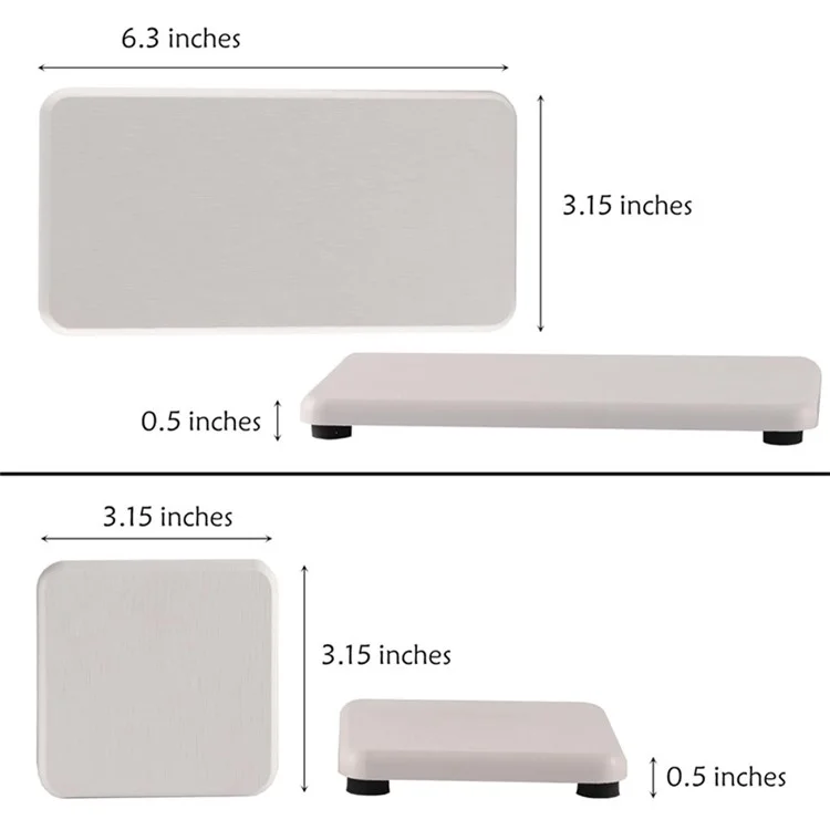 4Pcs / Set Diatomite Absorbent Coasters Kitchen Soap Dish Liquid Dispenser Holder Plant Pot Drying Mat - White