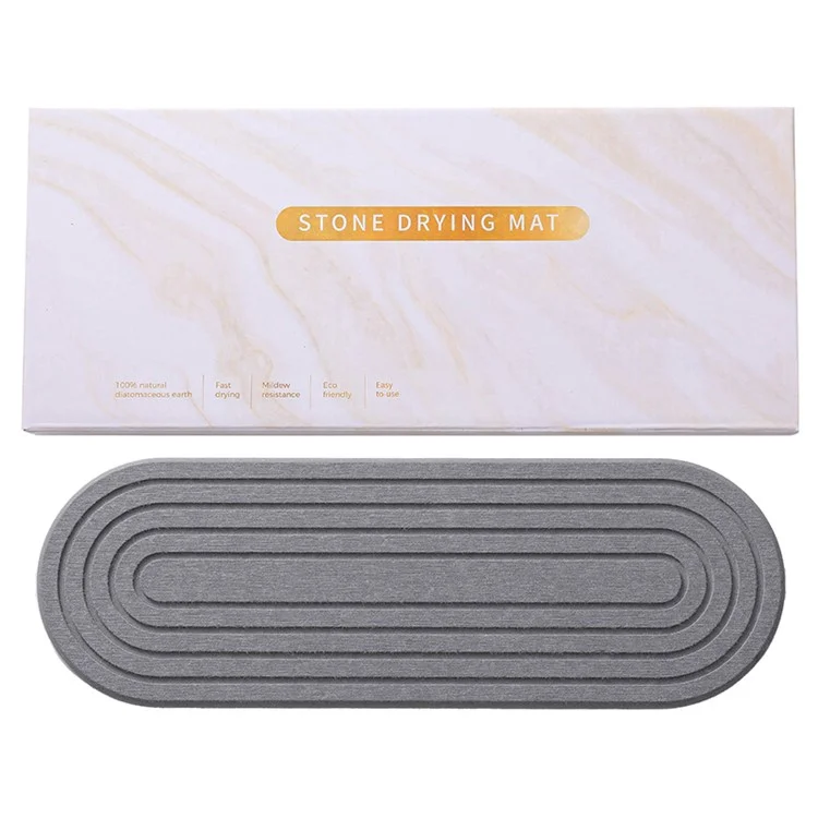 Tappetino Istantaneo in Diatomite per Lavello, Organizer con Superficie Assorbente per Cucina/Bagno - Grigio Scuro