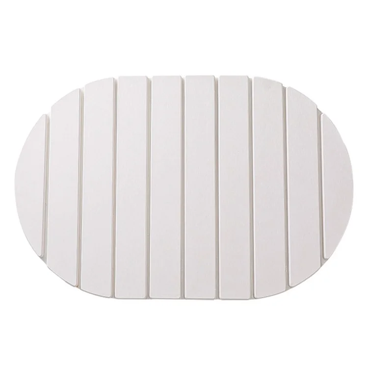 Tapis de séchage en diatomite ovale Multifonction Pliable Absorbant Égouttoir de comptoir de cuisine