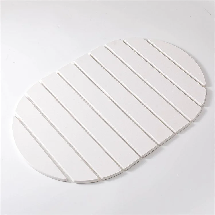 Tapis de séchage en diatomite ovale Multifonction Pliable Absorbant Égouttoir de comptoir de cuisine
