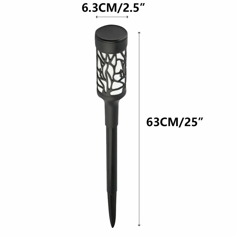6Pcs Solar Powered Flame Lights Waterproof Outdoor Garden Lawn Lamp Infrared Sensor Ground Stake Light