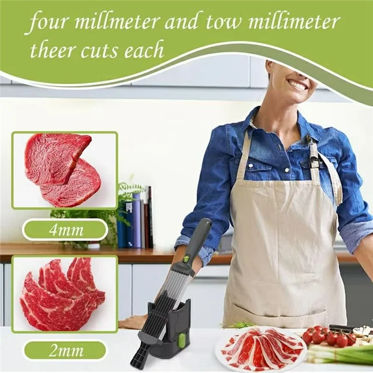 Manual Meat Slicer for Beef Pork Lamb Stainless Steel Meat Shredder Kitchen Gadget (BPA Free, No FDA) - Black