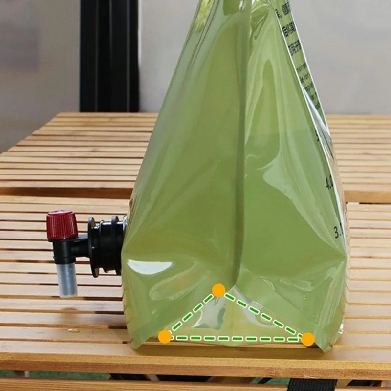 Portable Water Container 8L Large Capacity Collapsible Water Carrier for Camping Hiking (BPA Free, No FDA) - Army Green