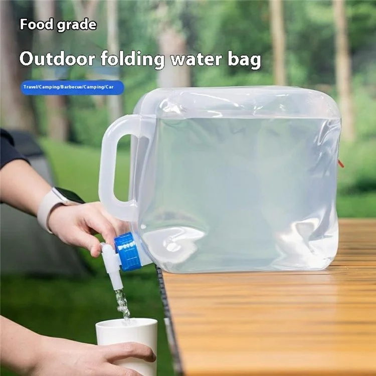 5L Collapsible Water Container with Tap Portable LDPE Water Bag for Emergency / Camping (BPA Free, with FDA)
