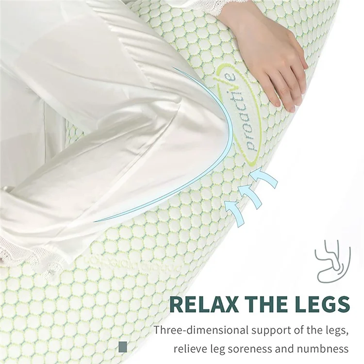 Extended H-Shaped Pregnancy Pillow Multifunctional Lumbar Support Side Sleeping Cushion with Auxiliary Pillow - Grey