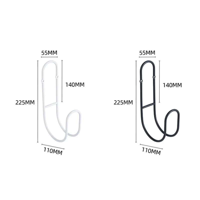 Hose Storage Rack Home Wall Mount Outdoor Garden Water Pipe Organizer Metal Hanger - Black