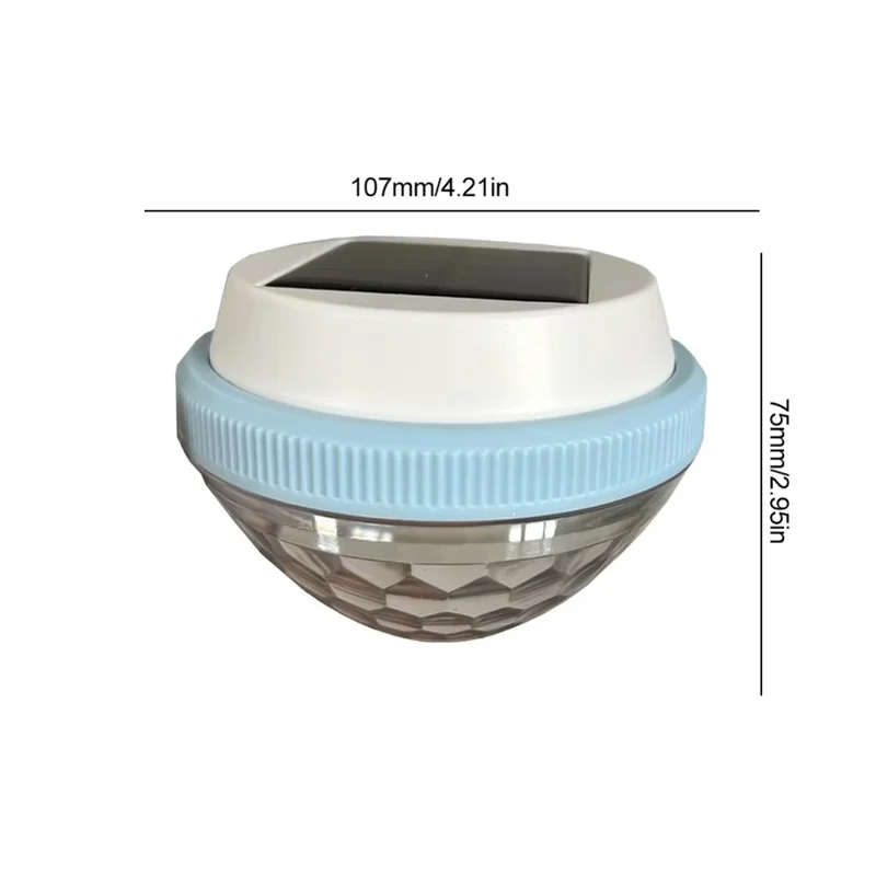 Solar Powered Floating Pool Light for Garden Pond Underwater Color Changing LED Lamp - Peach Shape