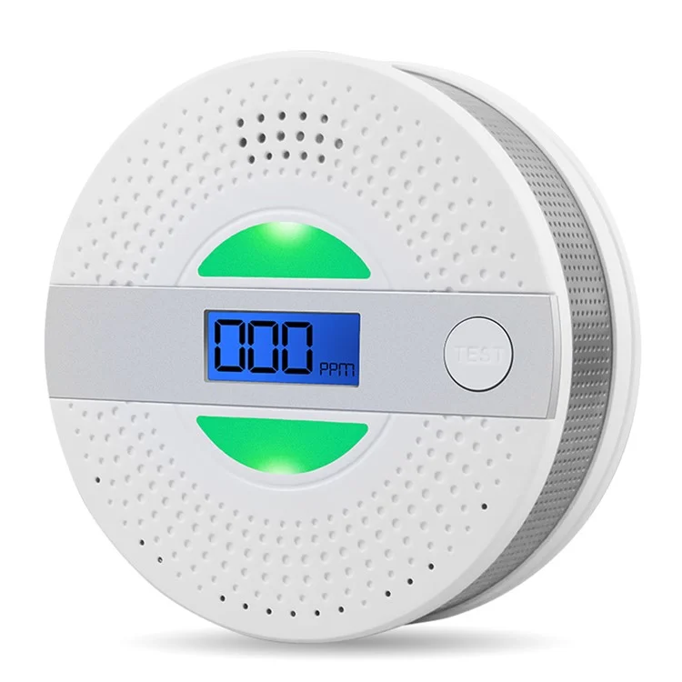 JSN-JY-909COM Composite Type CO Gas Smoke Detector Accurate Carbon Monoxide LCD Screen Monitor Battery Powered